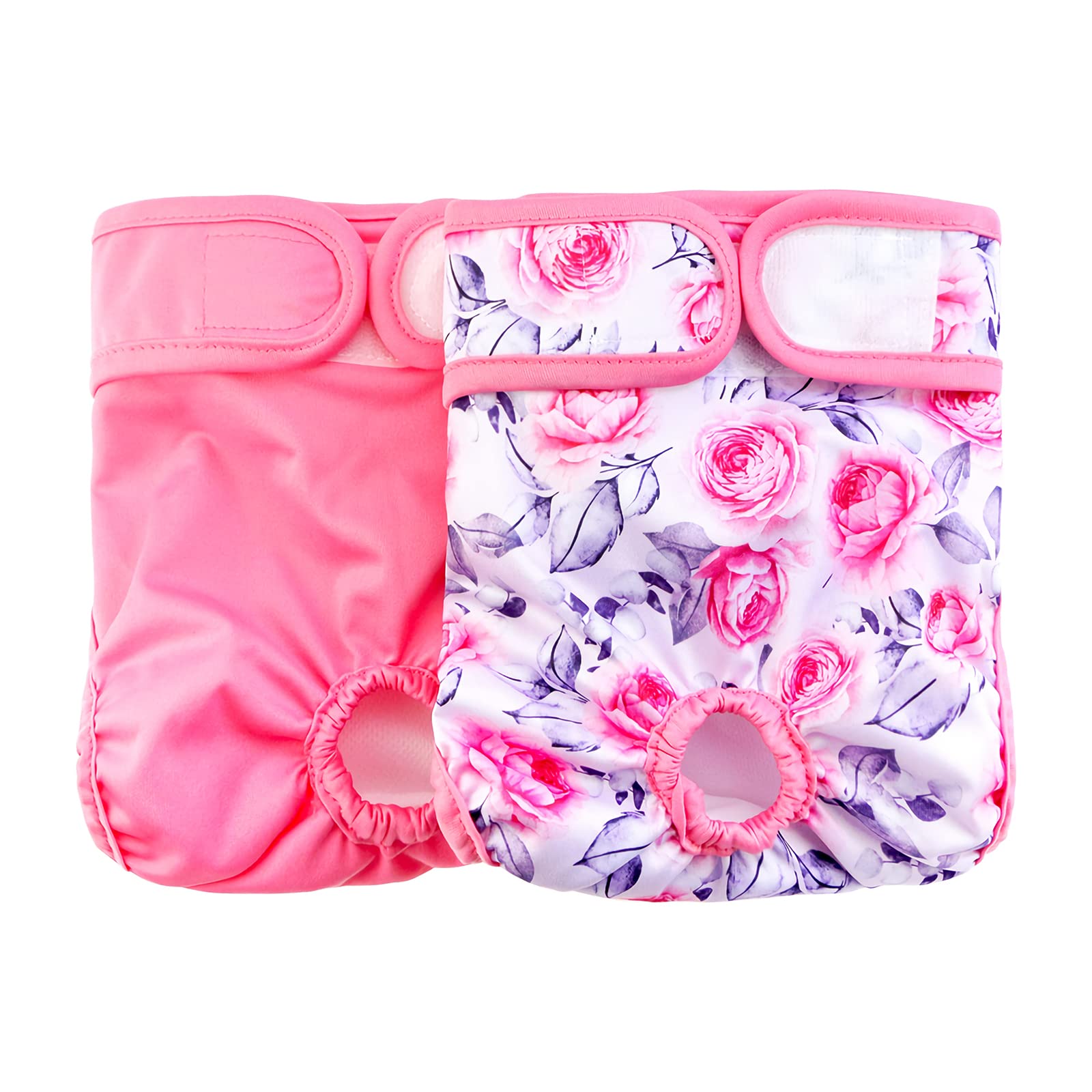 Qpets Diaper for Dogs Female, 2 Pack Pet Use Soft Reusable Female Dog Diapers, 160ml Water Absorbption Comfort Reusable Doggy Diapers for Female Dogs & Puppy(L, Recommended Waist 19''-27'') Qpets Diaper for Dogs Female, 2 Pack Pet Use Soft Reusable Female Dog Diapers, 160ml Water Absorbption Comfort Reusable Doggy Diapers for Female Dogs & Puppy(L, Recommended Waist 19''-27'')